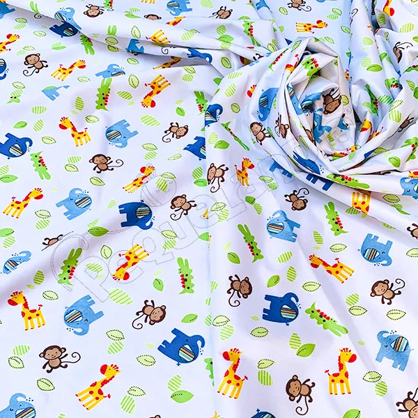 Tela PUL diseño Elefante Azul, impermeable por metro – Pequelandia