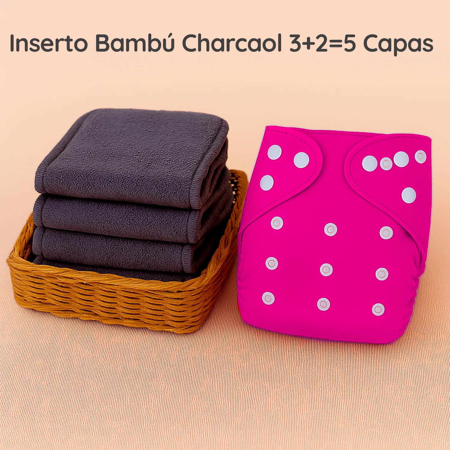 Inserto Bambú Charcoal 5 capas (3+2)