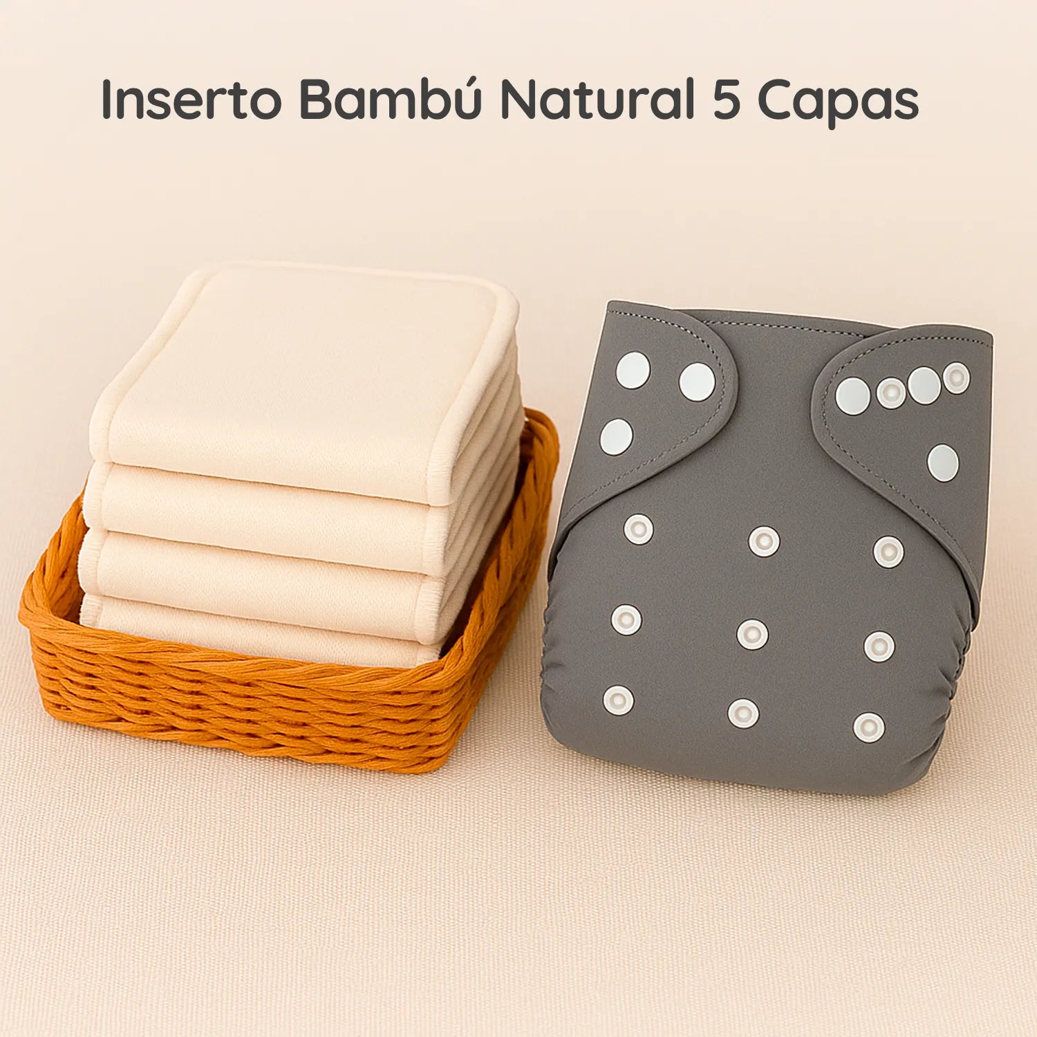 Inserto Bambú Natural 5 capas