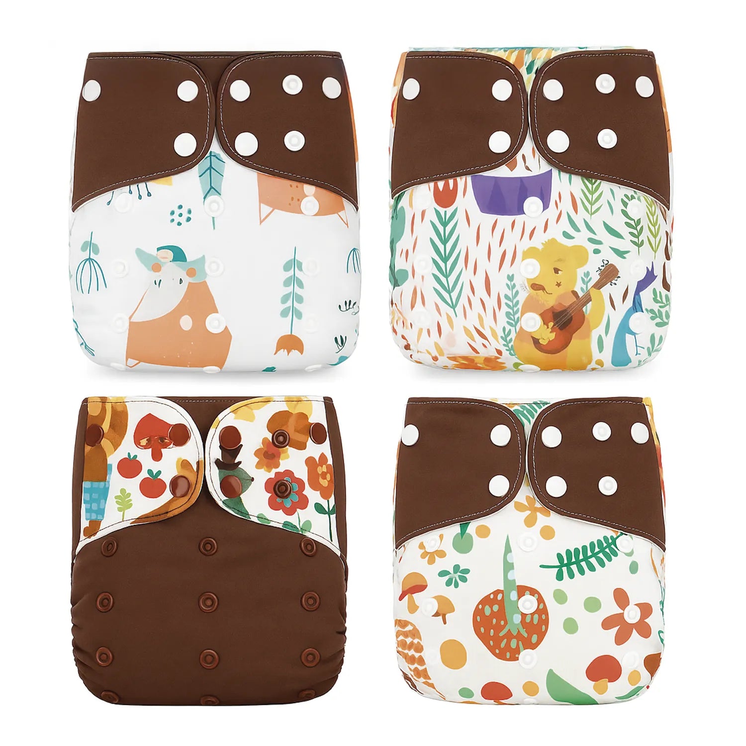 Pack 4 Pañales Happy Flute Zorrito – Unitalla