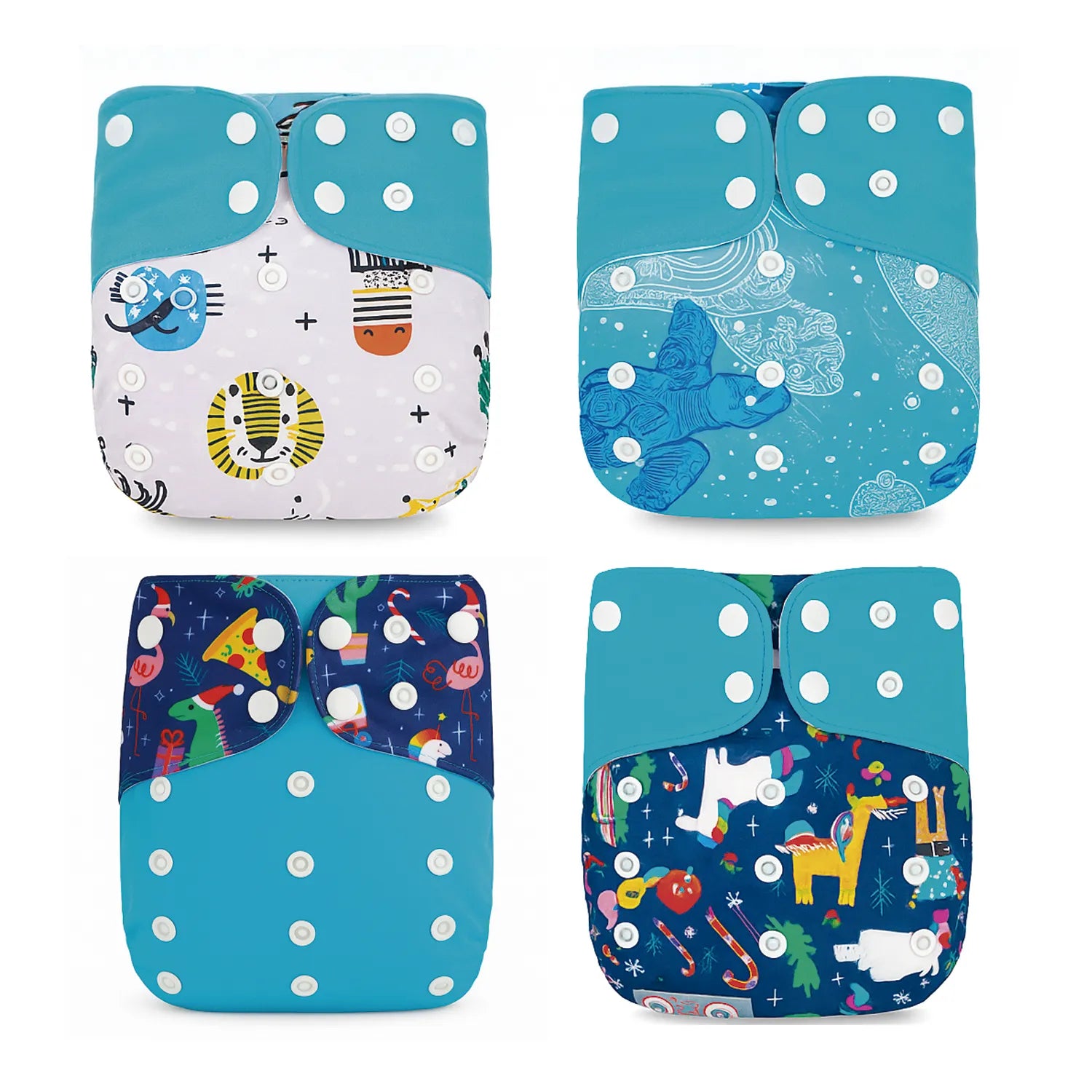 Pack 4 Pañales Happy Flute Animalitos – Unitalla