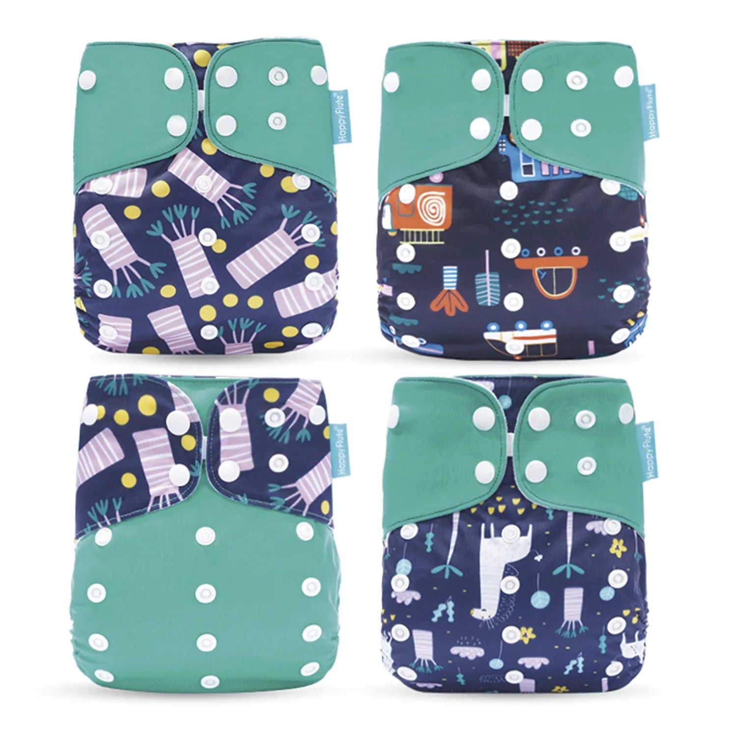 Pack 4 Pañales Happy Flute Transporte – Unitalla