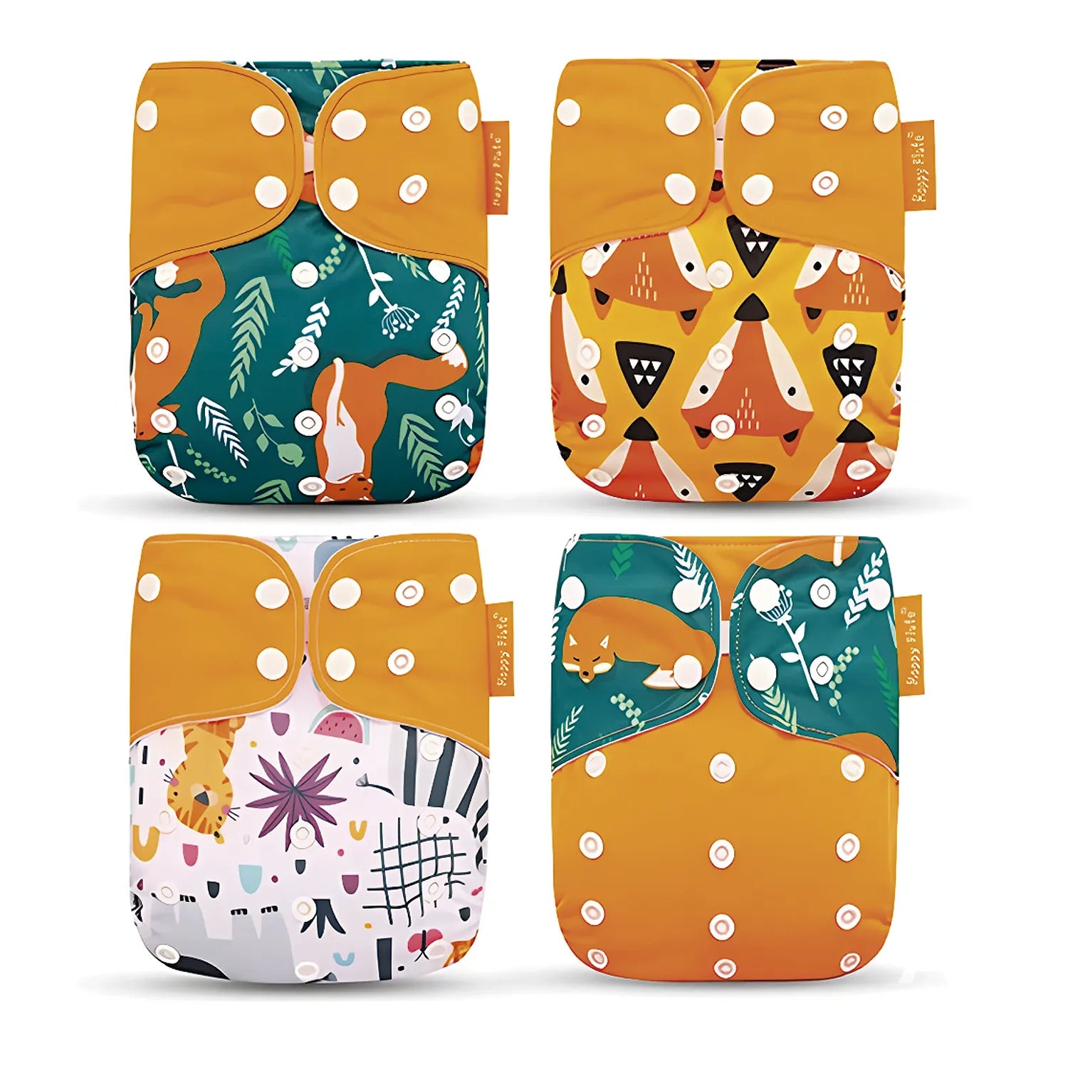 Pack 4 Pañales Happy Flute Zorrito – Unitalla