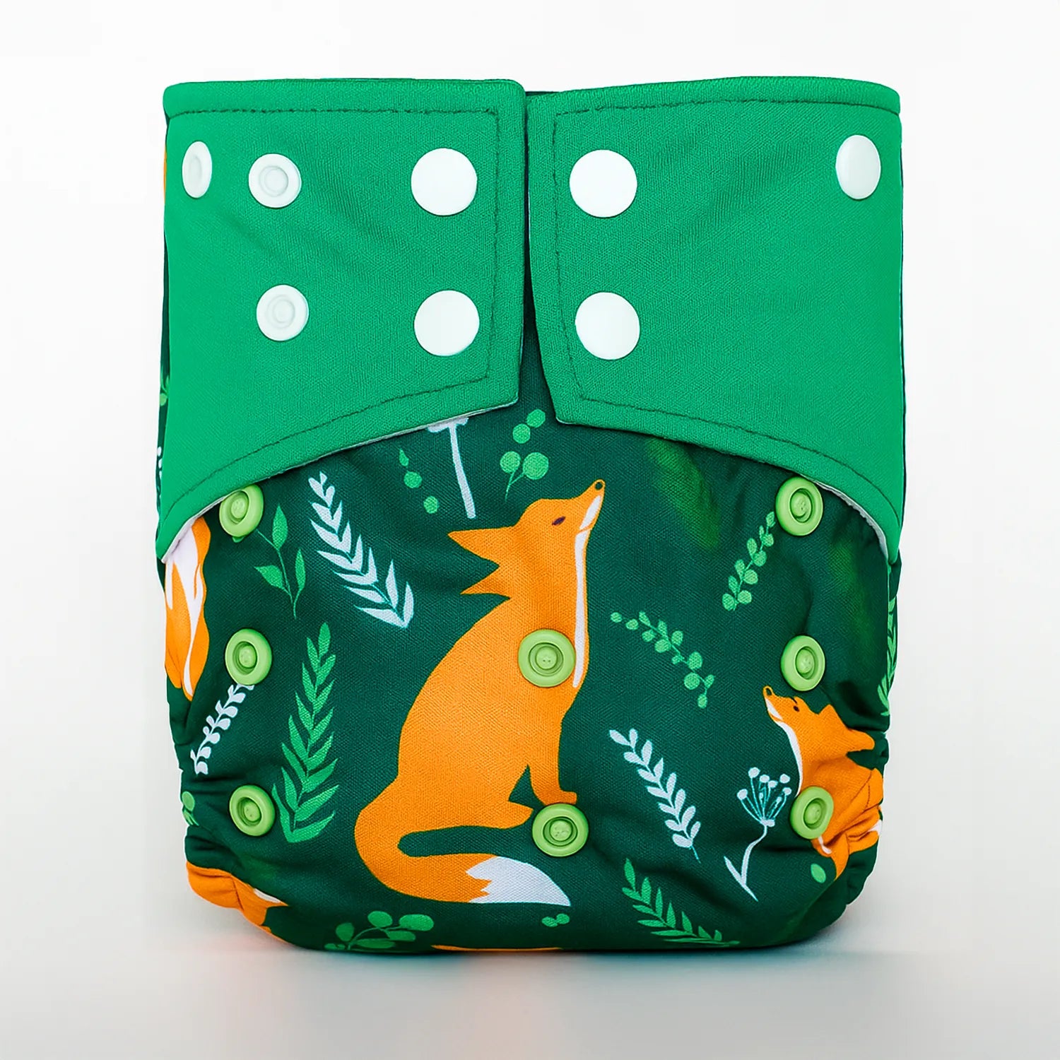 Pañal Barrera Simple Happy Flute Zorrito Verde