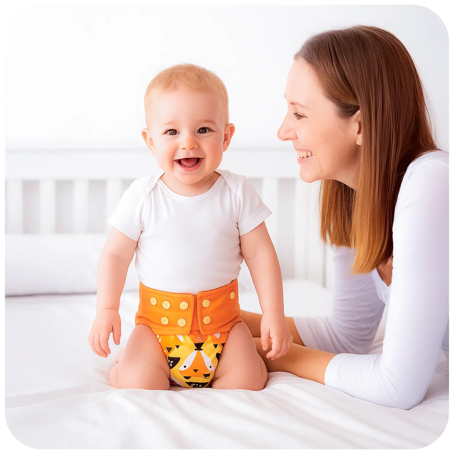 Pañal Barrera Simple Happy Flute Zorrito Verde