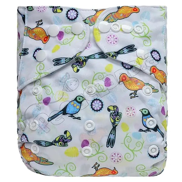 Pañal de Tela Ecológico – Pajaritos Colores