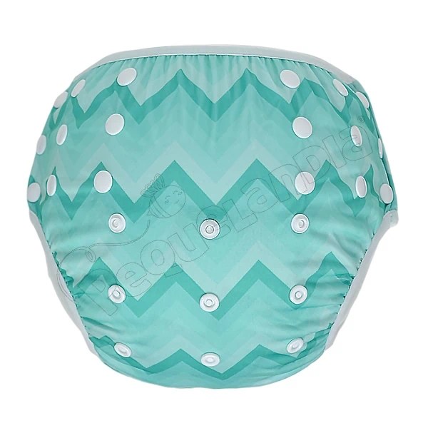 Pañal Natación large Zigzag Agua Marina