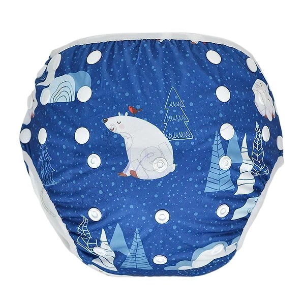 Pañal Natación large Oso Polar Fondo Azul