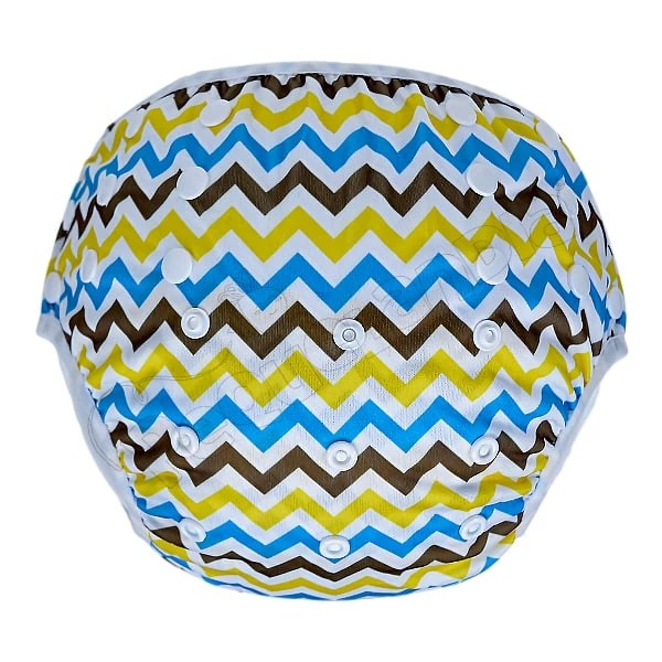 Pañal Natación large Zigzag 3 Colores F/Blanco