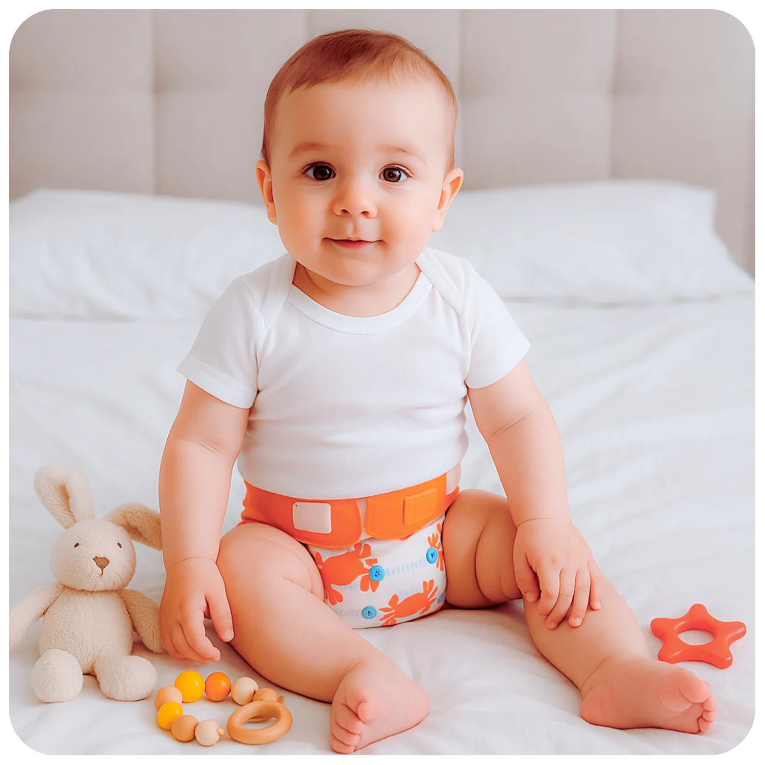 Pañal Nocturno Happy Flute Elefante gris