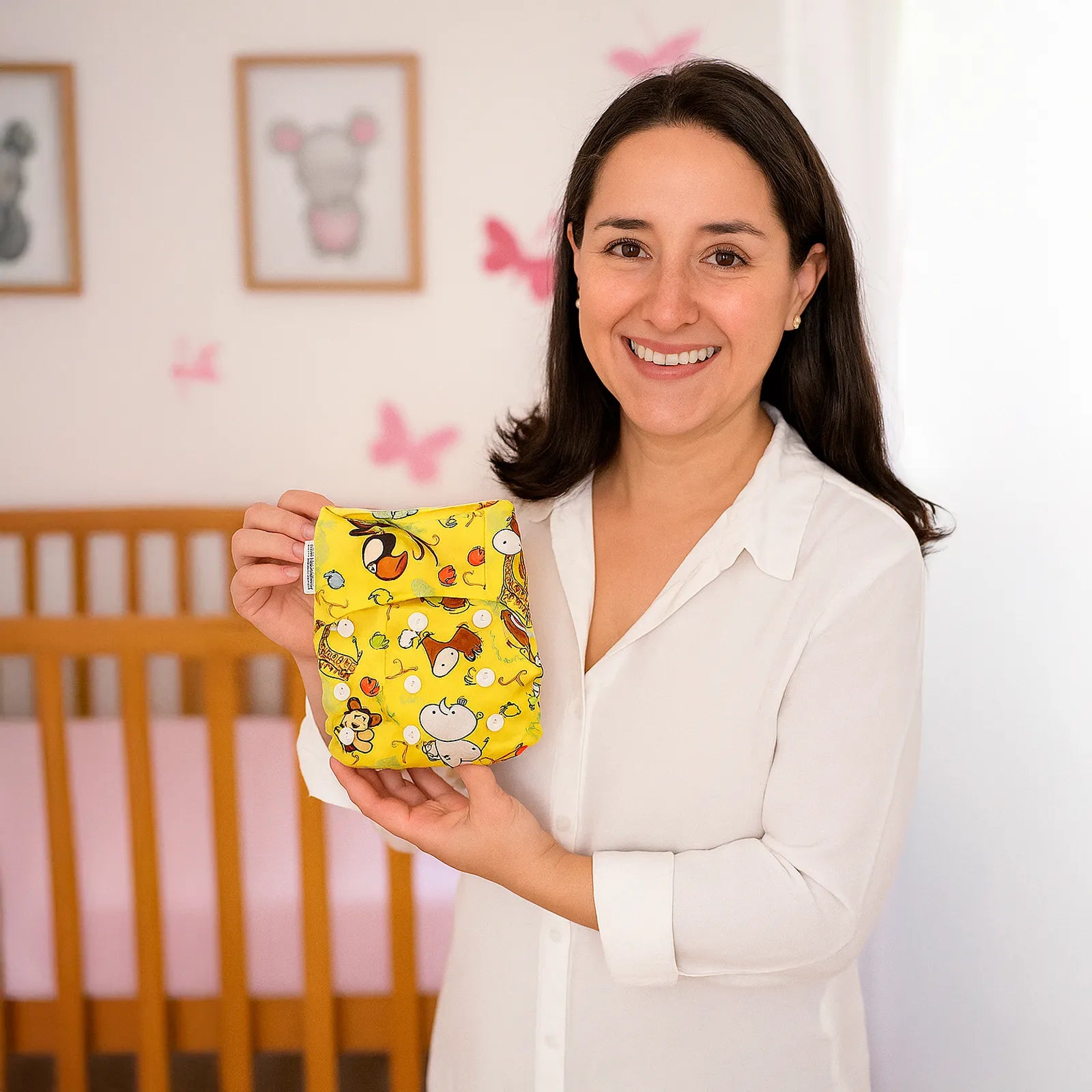 Pañal Recién Nacido Velcro Abejitas