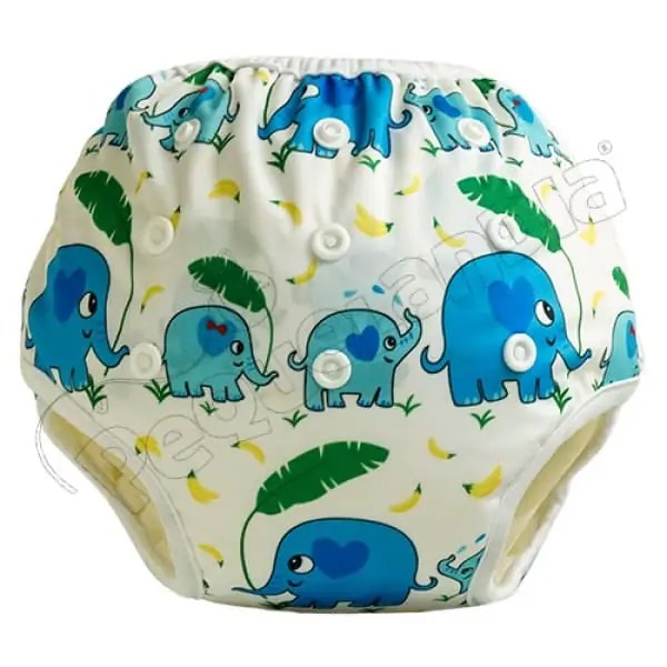 Training Pants Ajustable Elefante Azul Con Hojas