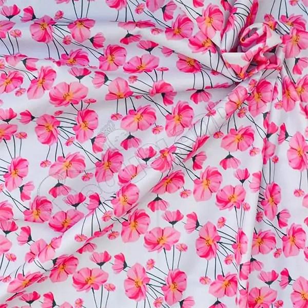 Tela PUL diseño Amapolas Rosadas