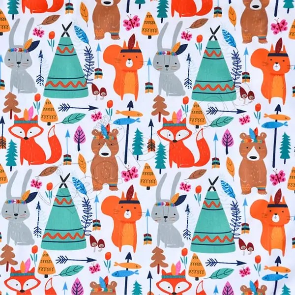 Tela PUL diseño Zorrito Indio