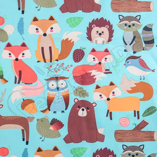 Tela PUL diseño Zorrito En El Bosque