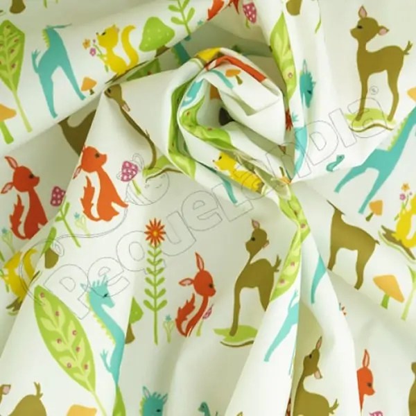 Tela PUL diseño Jirafa Y Ardilla