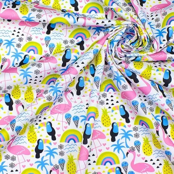 Tela PUL diseño Flamenco Tucan