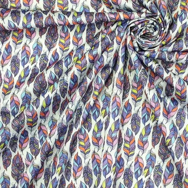 Tela PUL diseño Plumas Mandalas
