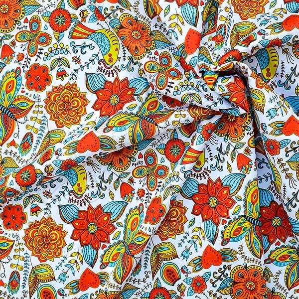 Tela PUL diseño Mariposas Mandala