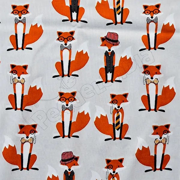 Tela PUL diseño Zorrito Con Frac Y Sombrero