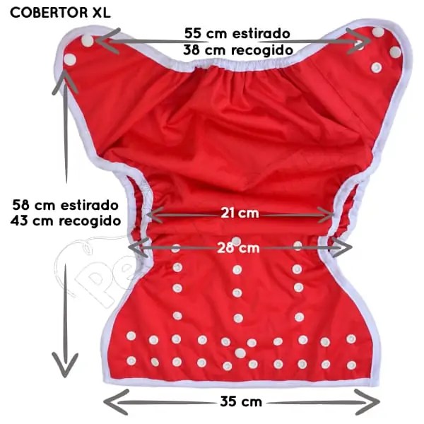 Cobertor de Pañal o cubre pañal XL con barreras