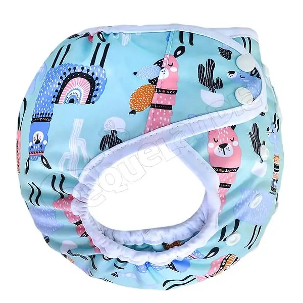 Cobertor Borde Blanco Llamita Fondo Celeste con Barrera en Piernas