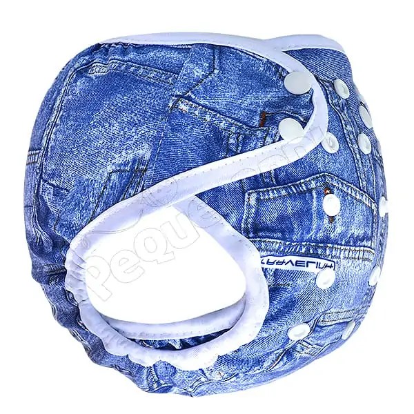 Cobertor Borde Blanco Jeans con Barrera en Piernas