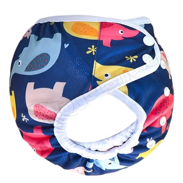 Cobertor Borde Blanco Elefantes Colores con Barrera en Piernas