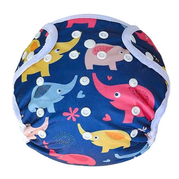 Cobertor Borde Blanco Elefantes Colores con Barrera en Piernas