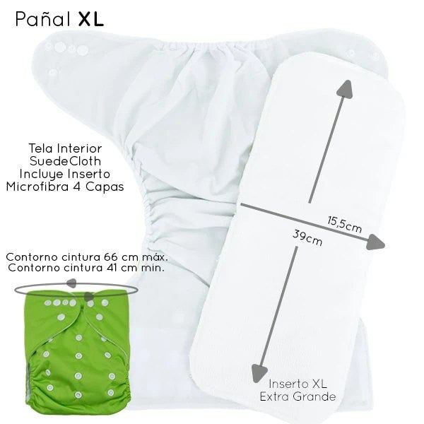 Pañal Ecológico XL Animalitos Colores