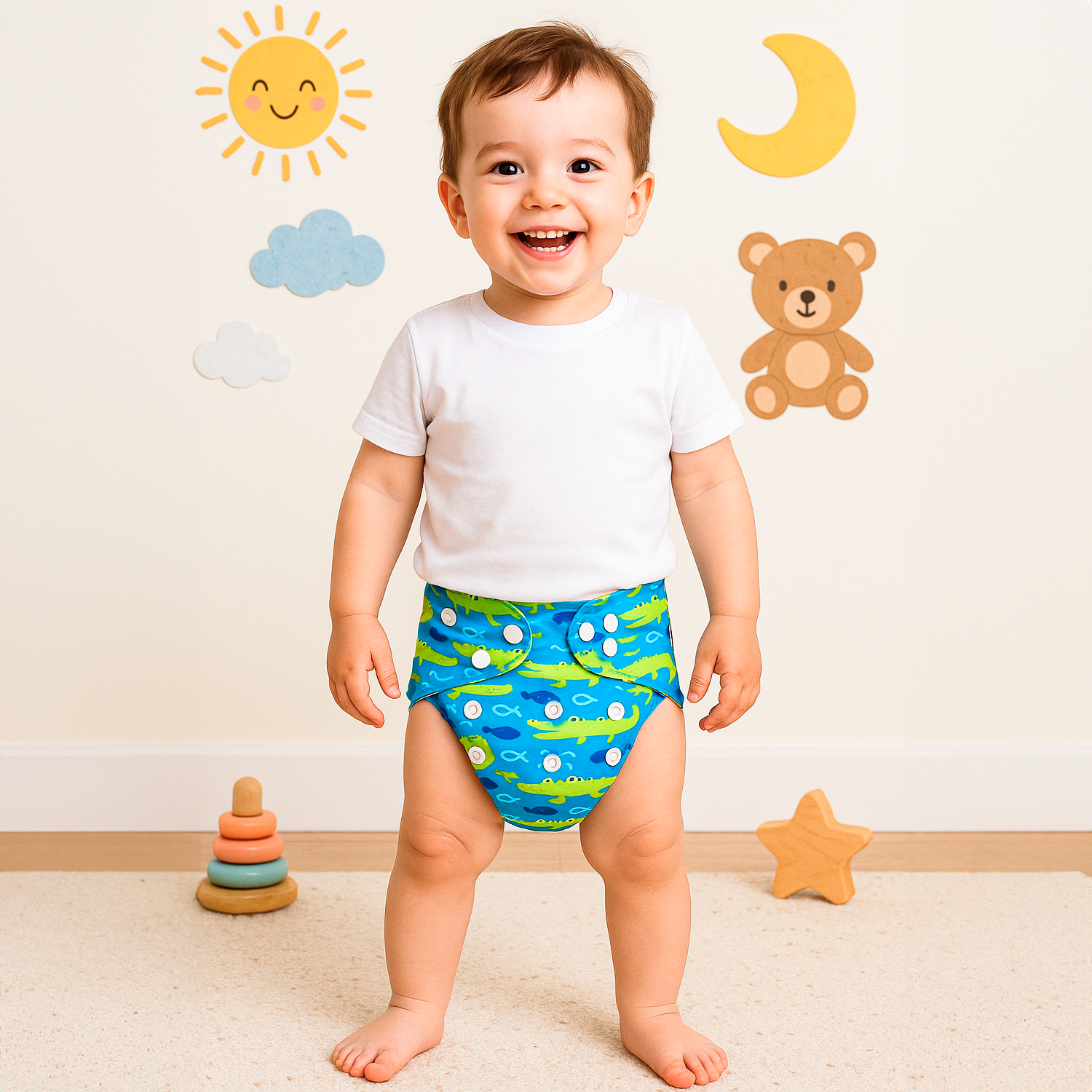 Pañal Ecológico XL Abeja Con Hojas