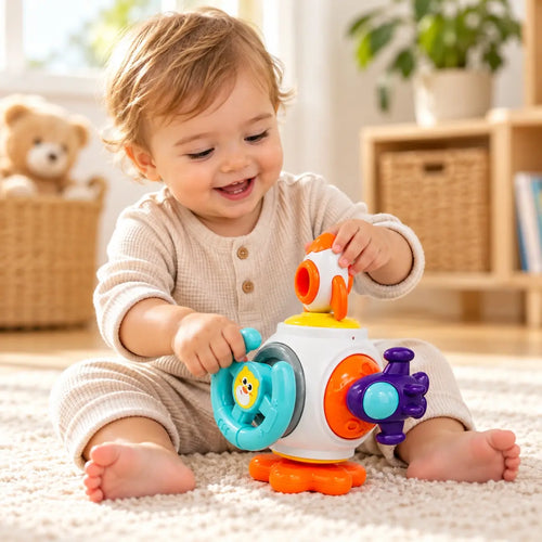 Bebé jugando con juguete de actividades espacial Aiyingle