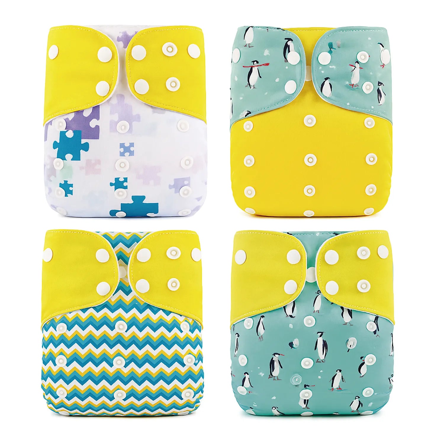 Pack 4 Pañales Happy Flute -B Pingüinos – Unitalla