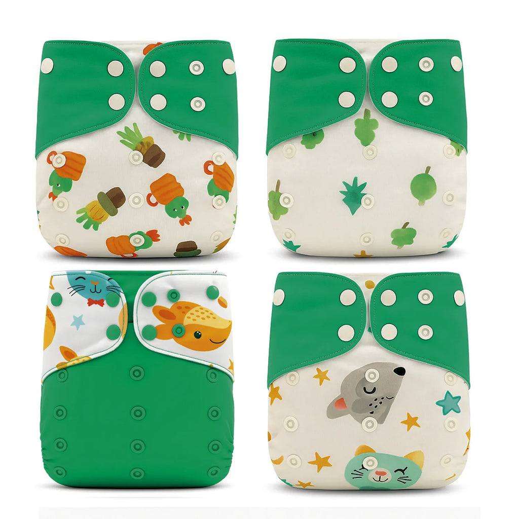 Pack 4 Pañales Happy Flute Carita de Animales – Unitalla