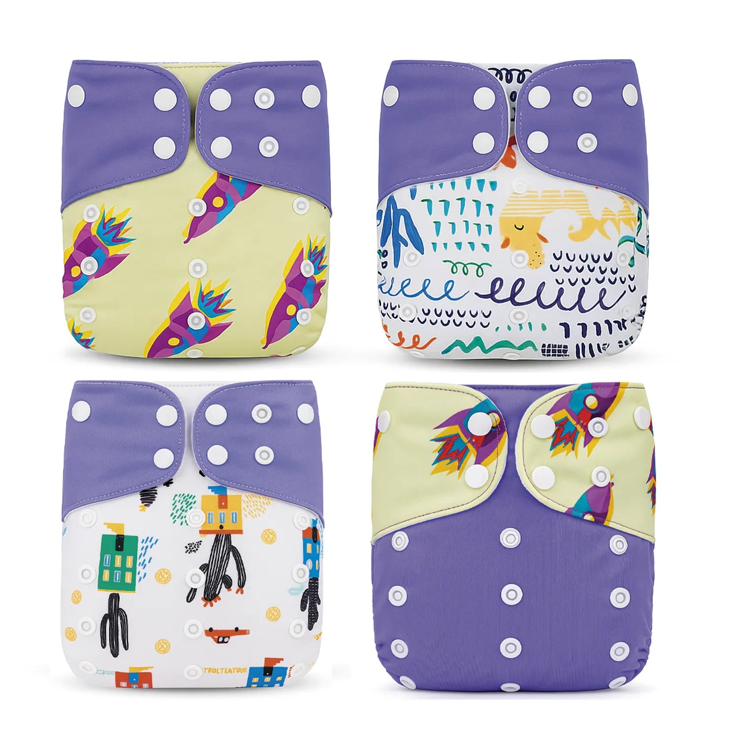 Pack 4 Pañales Happy Flute Ciudad – Unitalla