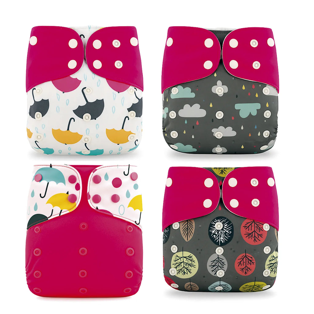 Pack 4 Pañales Happy Flute Árboles Colores – Unitalla