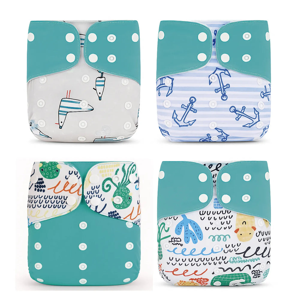 Pack 4 Pañales Happy Flute Anclas – Unitalla