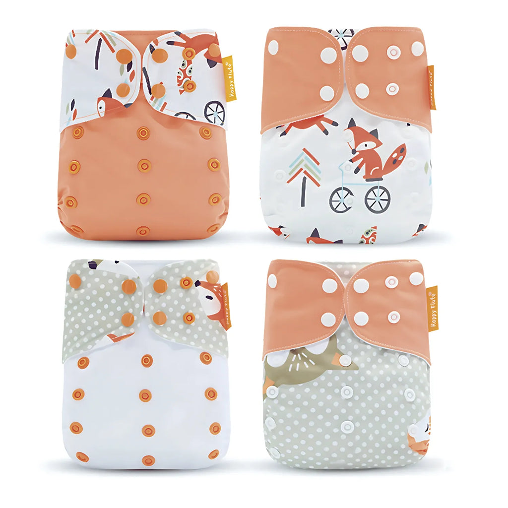 Pack 4 Pañales Happy Flute Zorrito – Unitalla