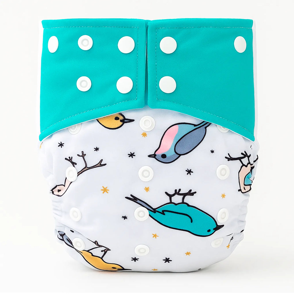 Pañal Barrera Simple Happy Flute Pajaritos