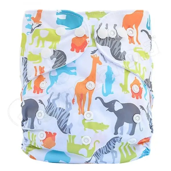 Pañal de Tela Ecológico – Animalitos Colores