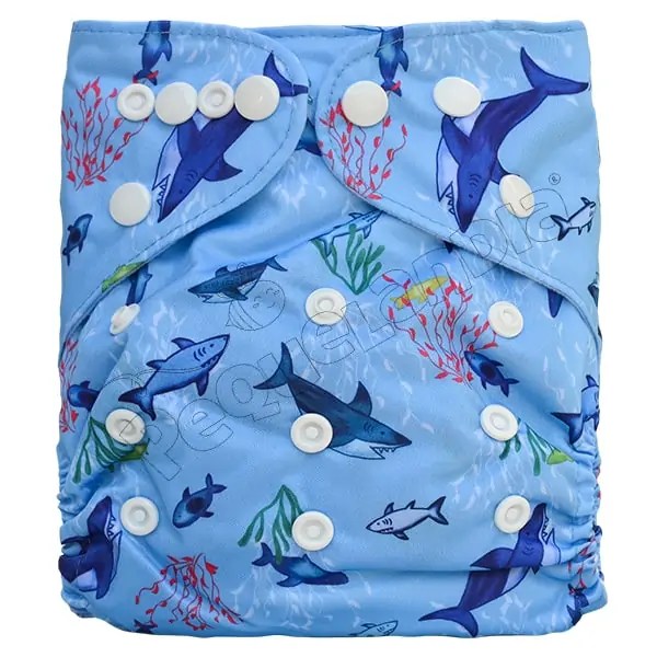 Pañal de Tela Ecológico – Peces Azules