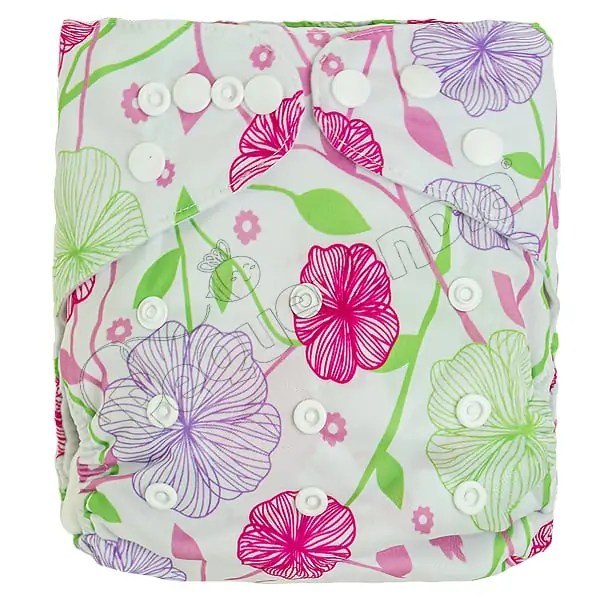 Pañal de Tela Ecológico – Gerberas Colores