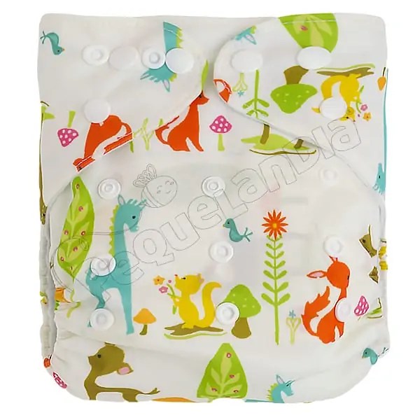 Pañal de Tela Ecológico – Jirafa Y Ardilla