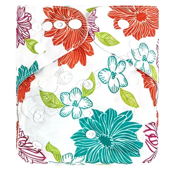 Pañal de Tela Ecológico – Dalias Y Flores