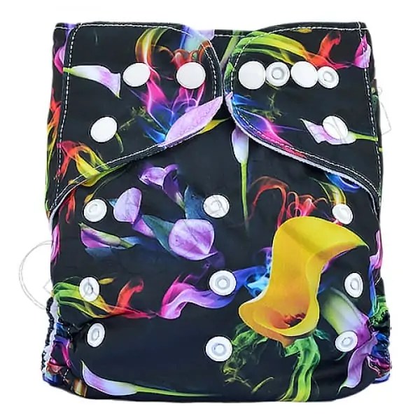 Pañal de Tela Ecológico – Calas Colores Negro