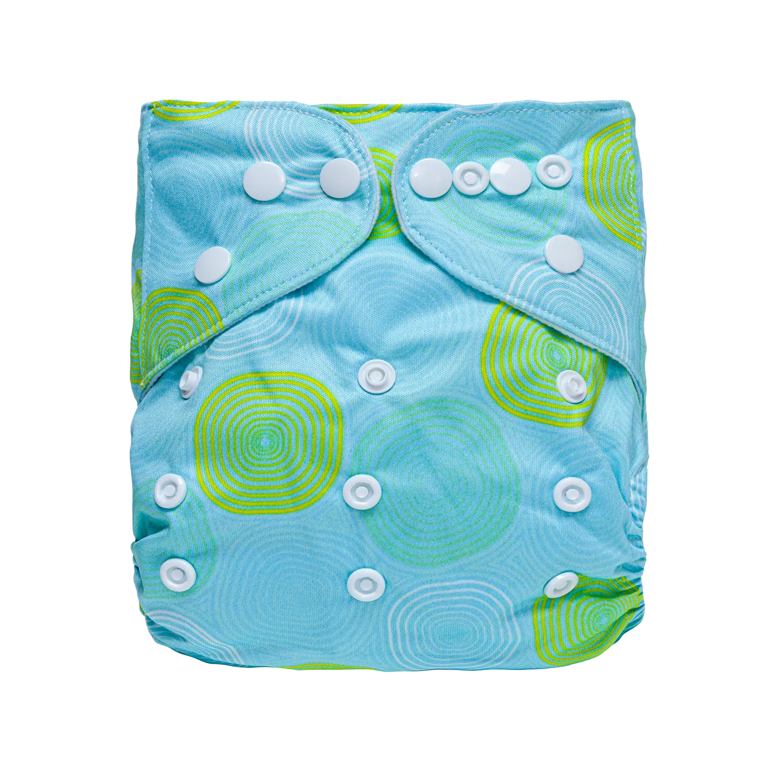 Pañal de Tela Ecológico – Circulos Fondo Verde