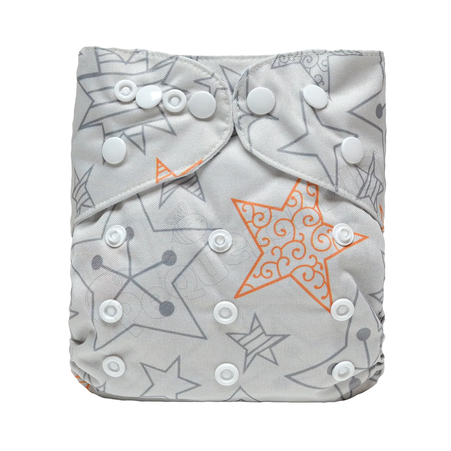 Pañal de Tela Ecológico – Estrellas Grises