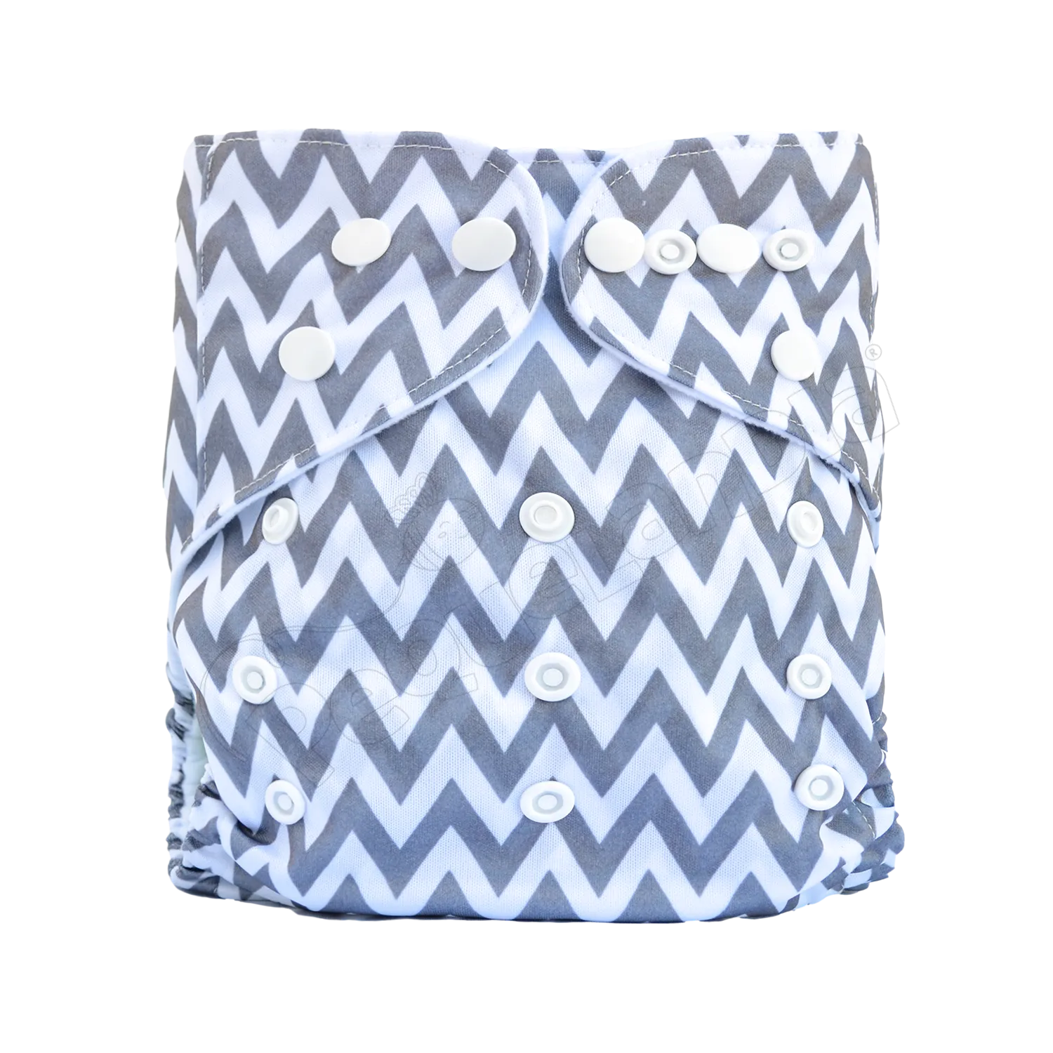 Pañal de Tela Ecológico – Zigzag Gris