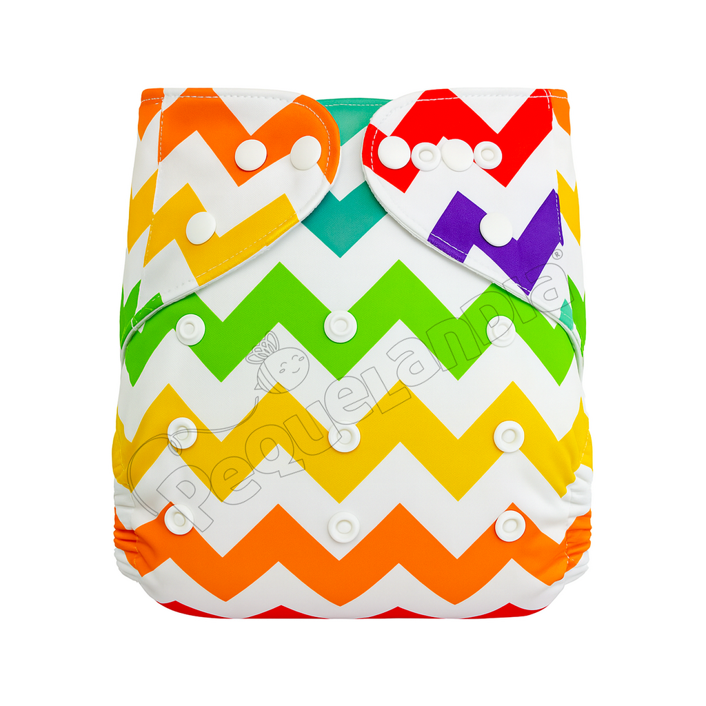 Pañal de Tela Ecológico – Zigzag Colores