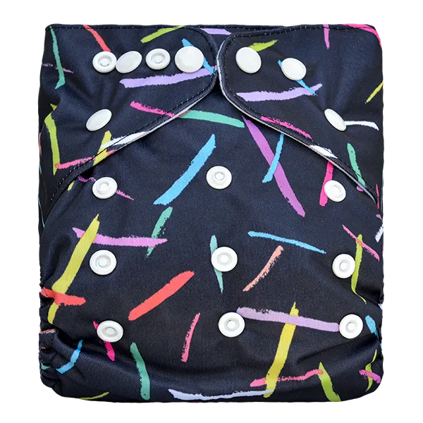 Pañal de Tela Ecológico – Trazos Colores